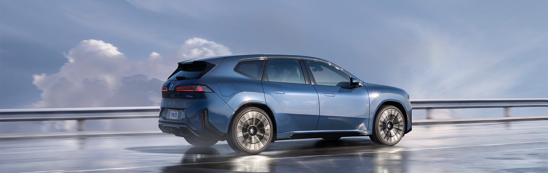  The BMW iX3 side profile.