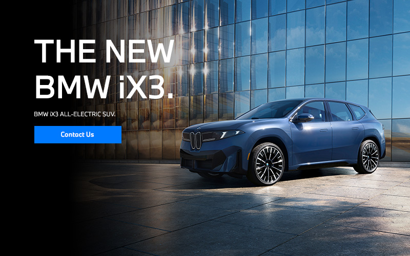  The BMW iX3 SUV parked.