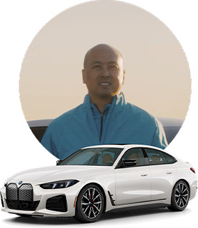 Image of Julius and his BMW Model.