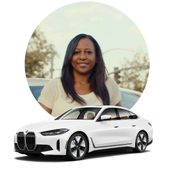  Image of Simone and her BMW Model.