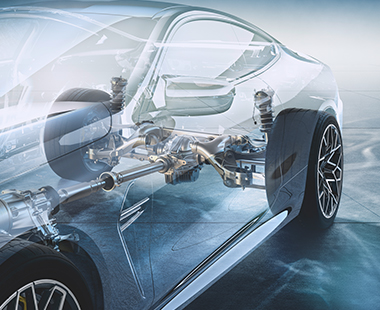 Illustration of the Adaptive BMW M Suspension and Active M Differential.