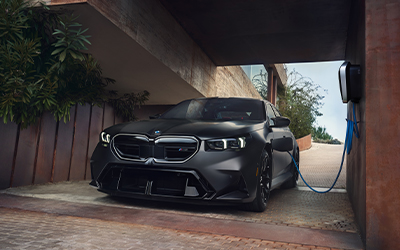 BMW M5 charging.