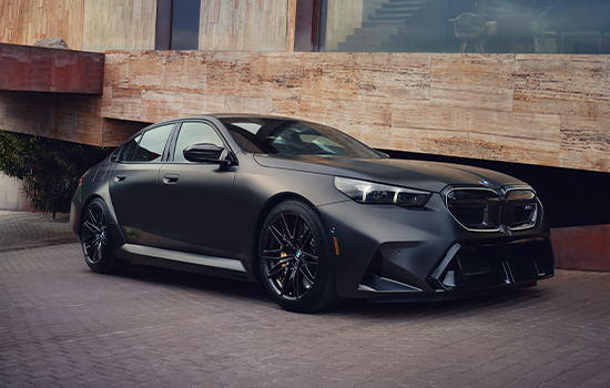 Exterior BMW M5 parked.