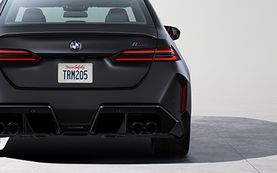 Rear of BMW M5.