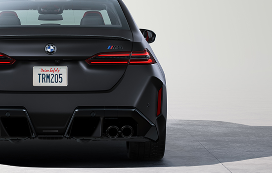 Rear of BMW M5.