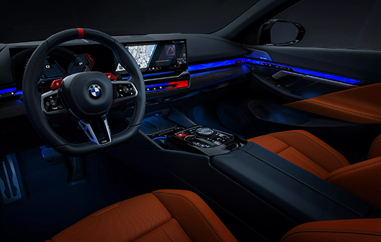 The M interior ambient lighting.