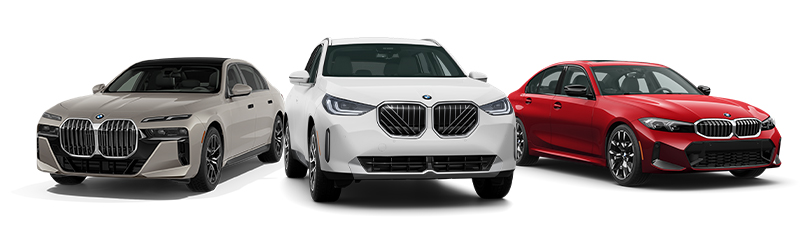 BMW 7 Series, X3, and 3 Series image.