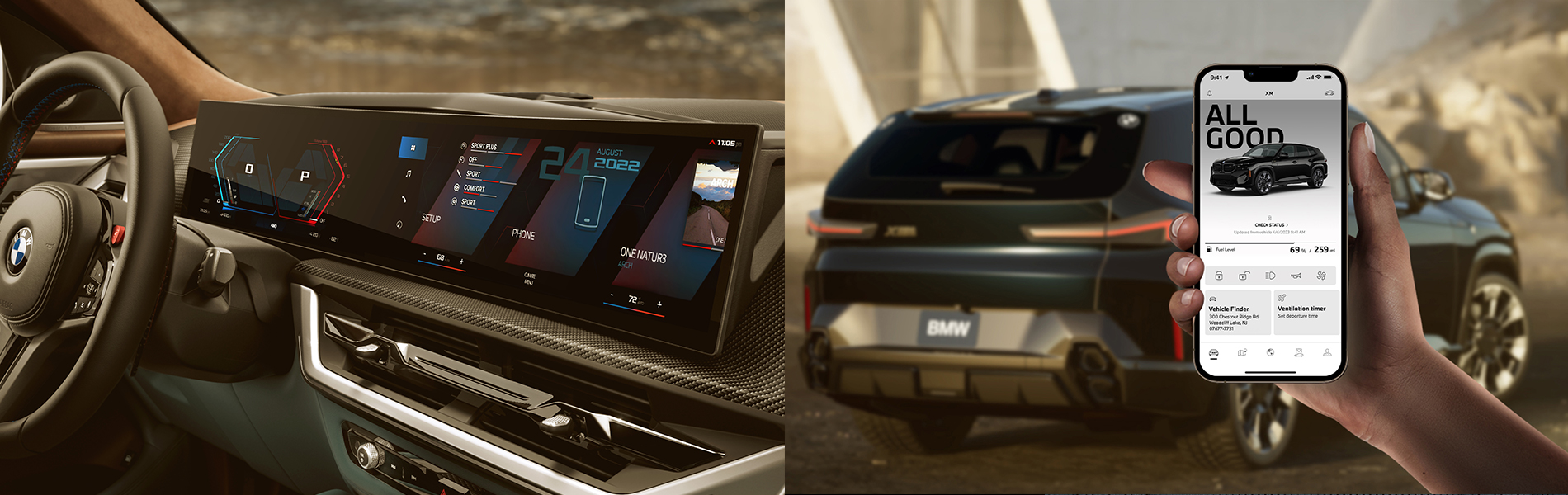  BMW XM Curved Display and My BMW app