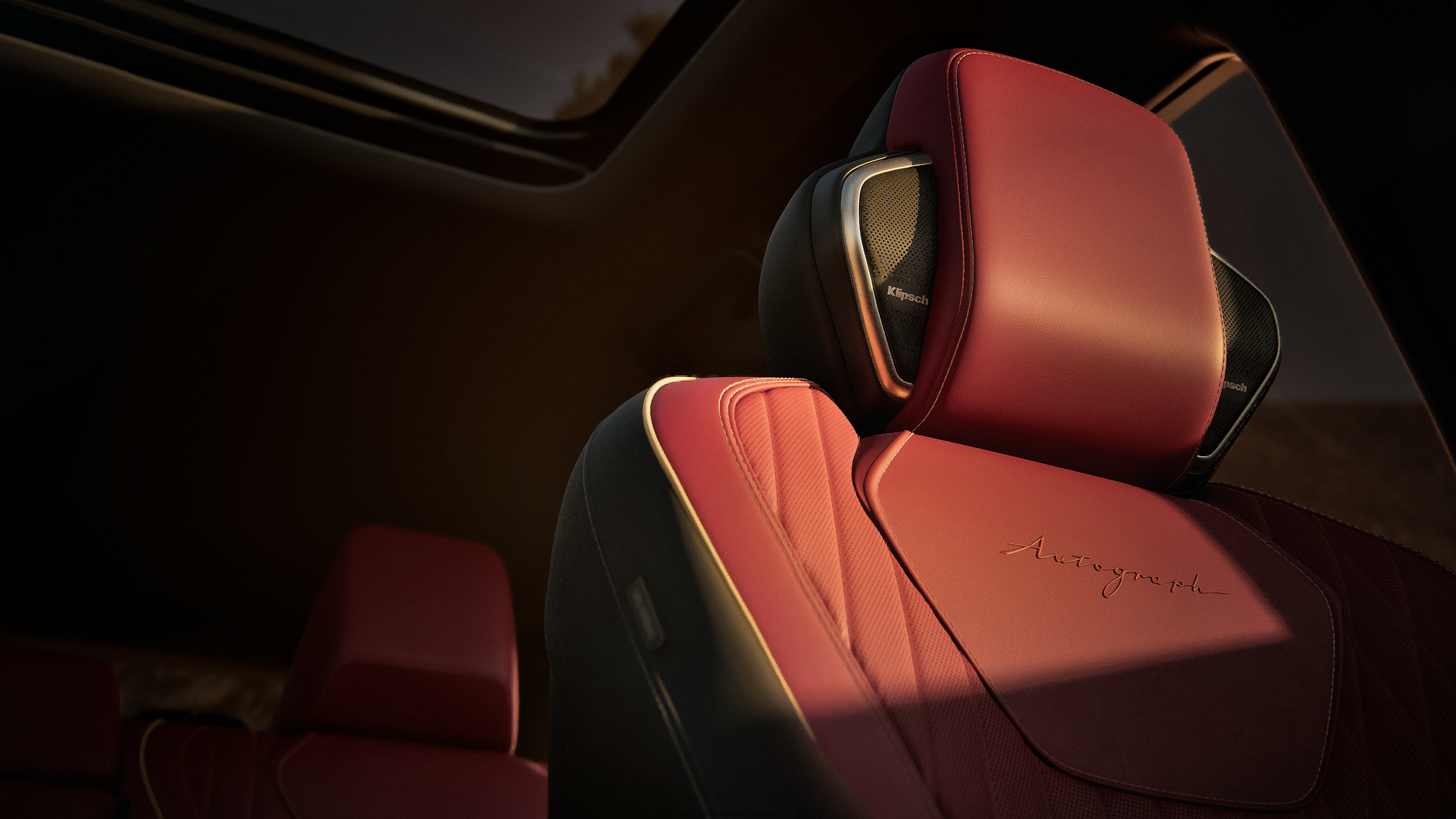 Individual front-row headrest speakers