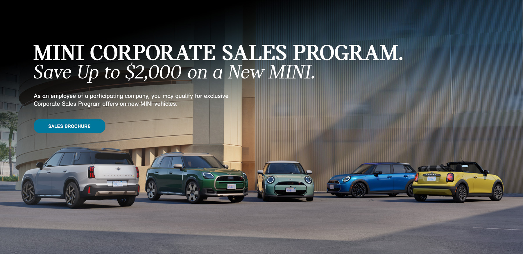 Lineup of current MINI vehicles.