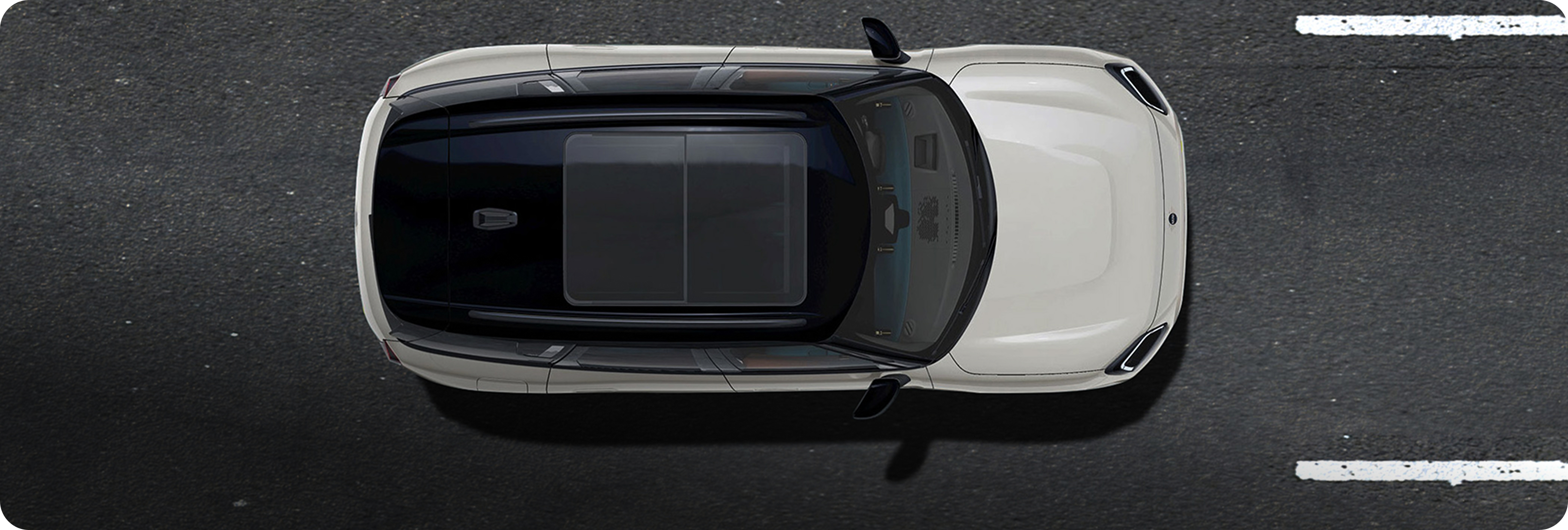 Bird's
-eye view of the MINI Countryman SE ALL4.