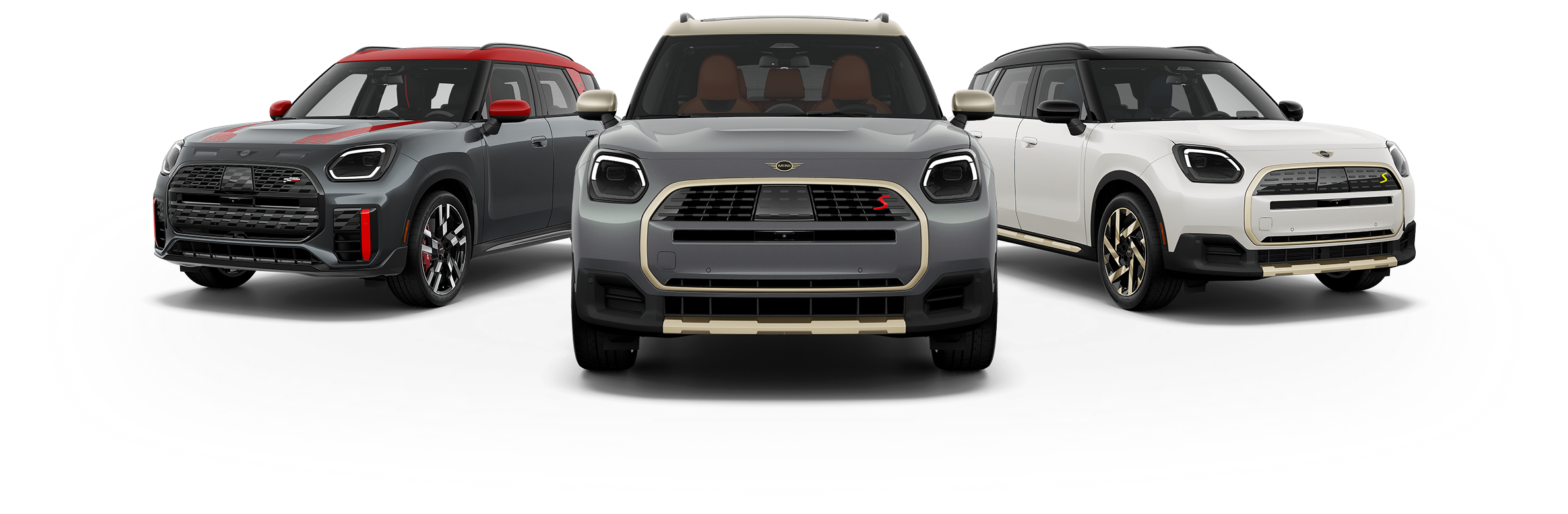 The MINI JCW Countryman ALL4, Countryman S ALL4, and Countryman SE ALL4.
