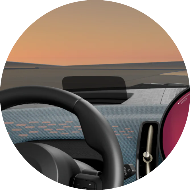 A close-up shot of the MINI Head-Up Display.