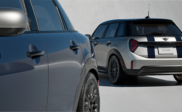 Close up view of Metallic and Indigo Rooftop Edition vehicles.