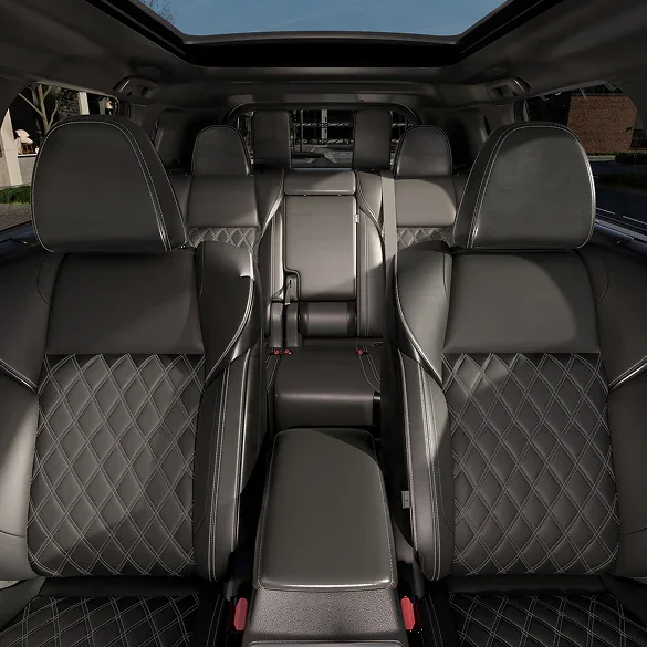 2026 Nissan Rogue Plug-in Hybrid interior view of interior seating with 3 rows and 7 seats.