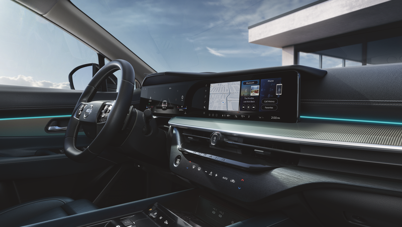 2026 Nissan murano interior highlighting dual 14.3 inch screens