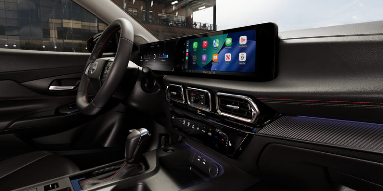 2027 Nissan sentra driver in cockpit with black interior