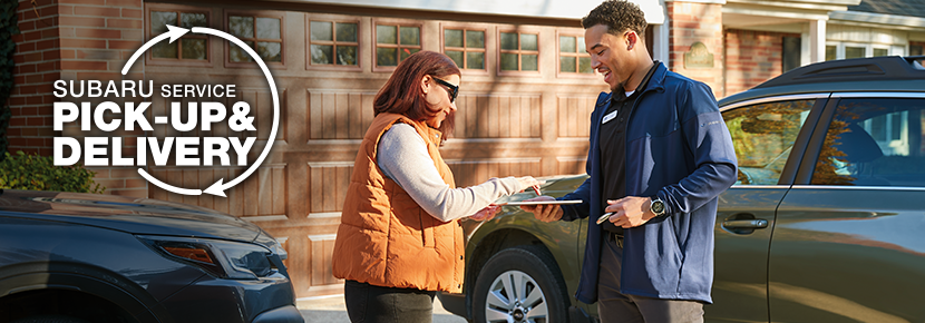 Header Image with Subaru Service Pick-Up & Delivery Logo